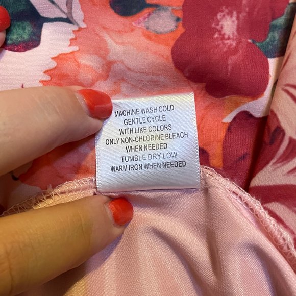 Modcloth Floral A-Line Skirt - Pink and Red - Picture 8 of 11